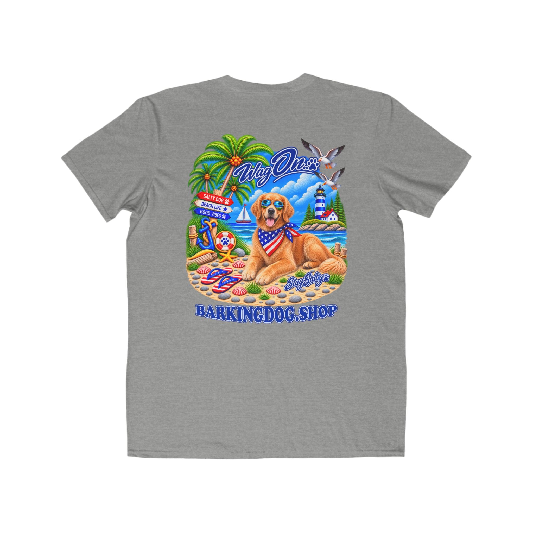 Golden Retriever Stay Salty T Shirt Beach Collection Salty Pup Beach Life Graphic Tee Wag On BarkingDog Shop
