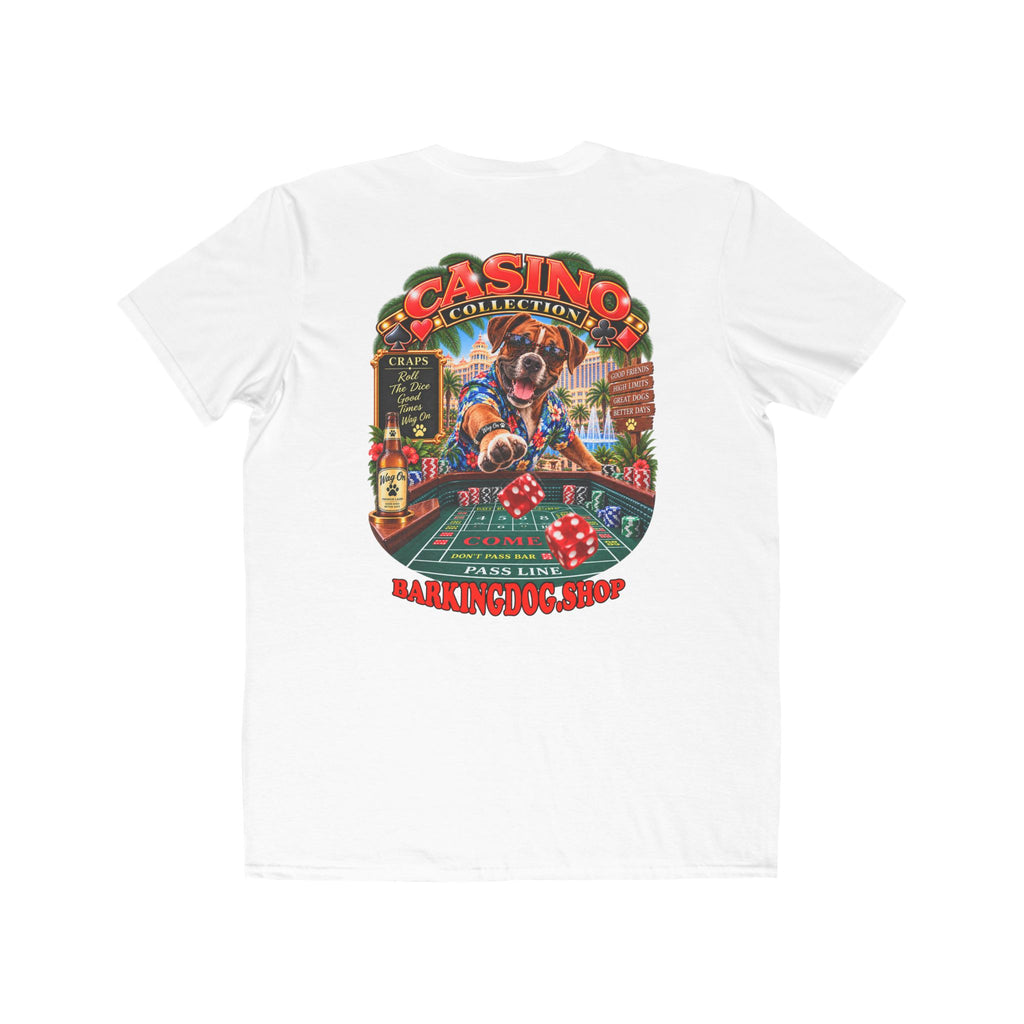 Boxer Craps T Shirt Casino Collection Funny Slot Machine Dog Graphic Tee Wag On BarkingDog Shop