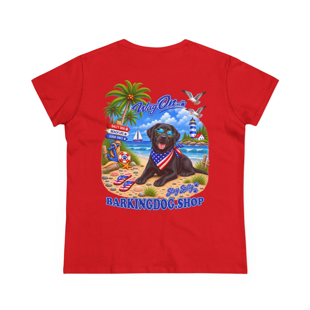 Black Labrador Stay Salty T Shirt Beach Collection Salty Pup Beach Life Graphic Tee Wag On BarkingDog Shop