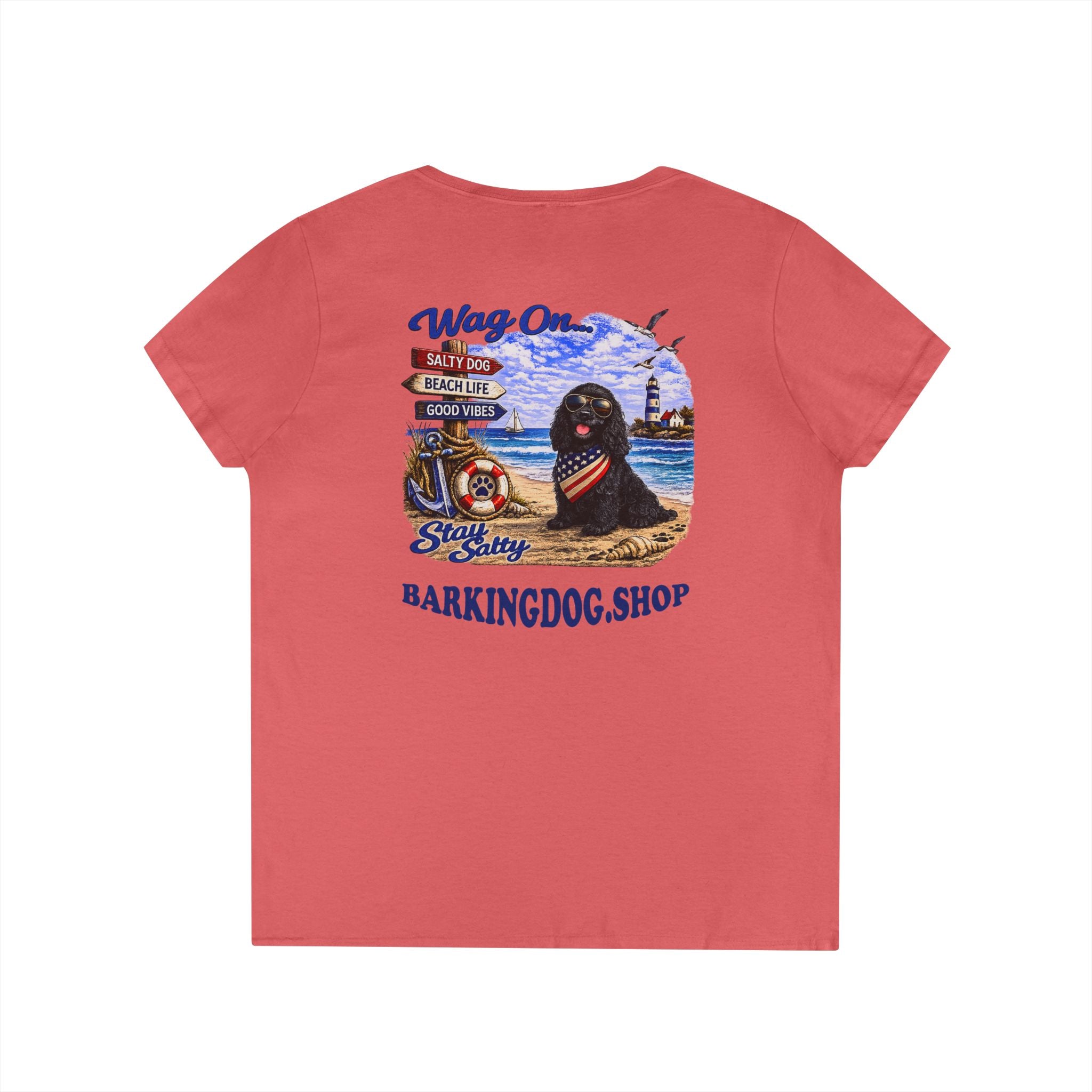 Cocker Spaniel Dog Beach T Shirt Wag On™ Stay Salty