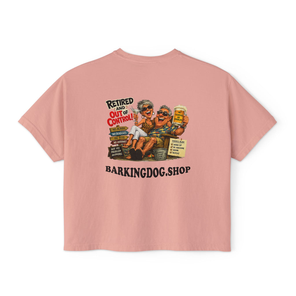 Boxy Tee — "Wag On" Dog Lovers Cropped T‑Shirt (Retired & Out of Control Design)