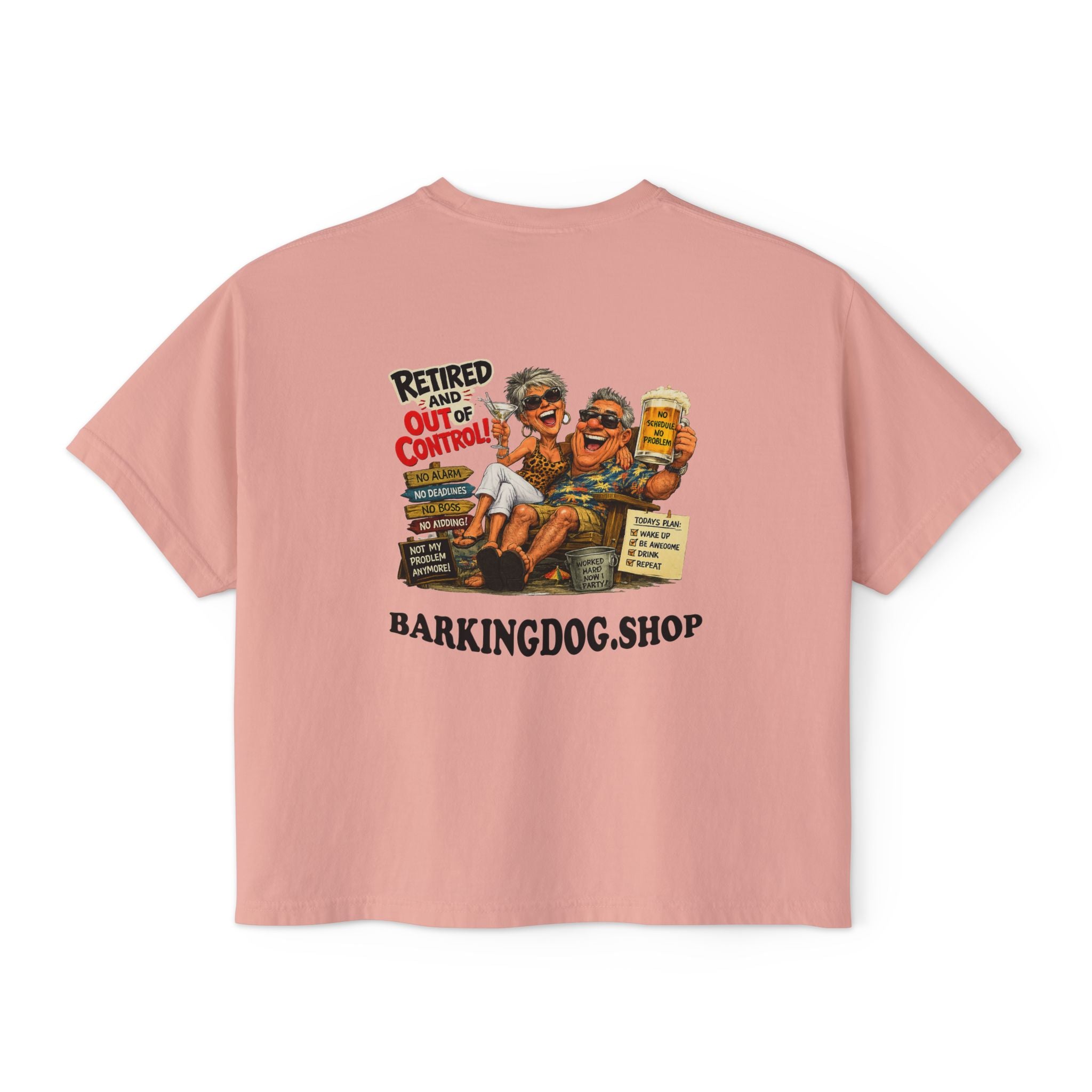 Boxy Tee — "Wag On" Dog Lovers Cropped T‑Shirt (Retired & Out of Control Design)