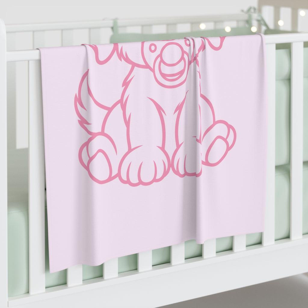 Pink Puppy Pacifier Baby Swaddle Blanket Babies and Puppies Collection Newborn Wrap Baby Gift BarkingDog Shop