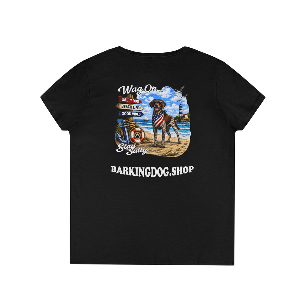 German Shorthair Pointer Dog Beach T Shirt Wag On™ Stay Salty