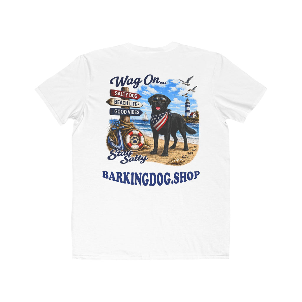 Black Lab Dog Beach T Shirt Wag On™ Stay Salty