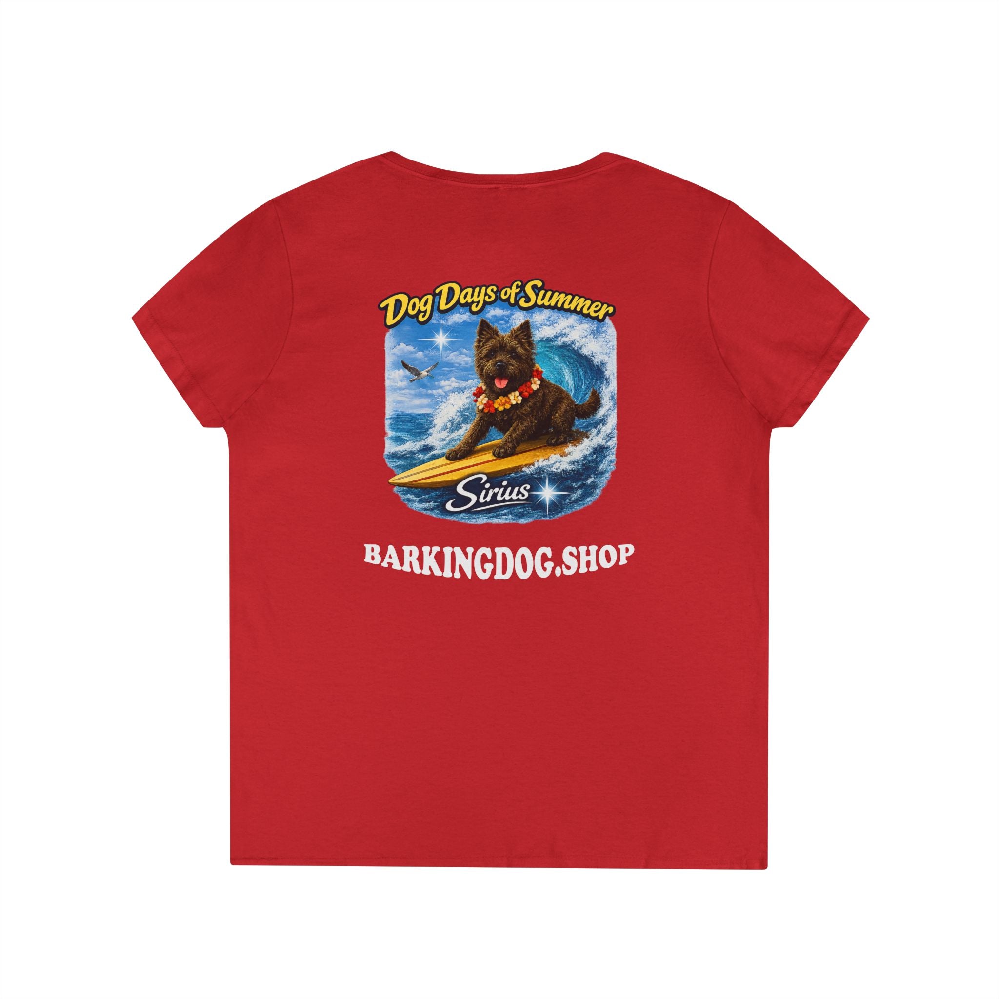 Cairn Terrier Dog Surfboard T-Shirt Wag On™ Dog Days of Summer