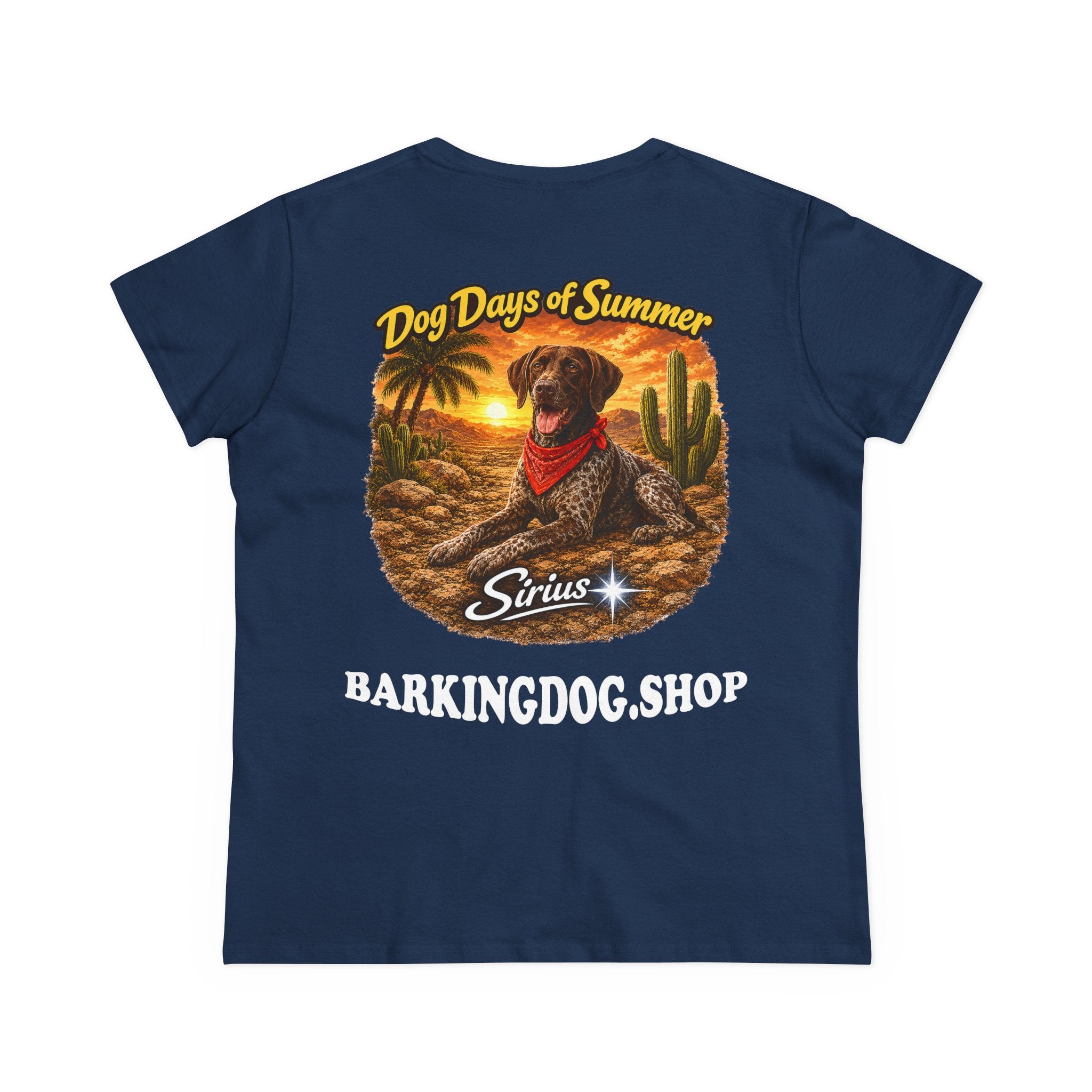 German Shorthair Pointer Dog Cactus T-Shirt Wag On™ Dog Days of Summer