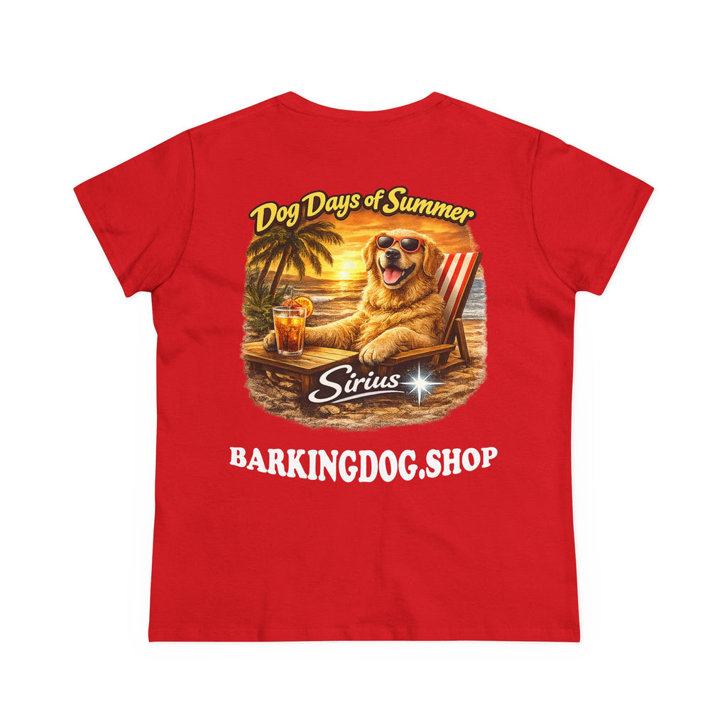 Golden Retriever Dog Beach Chair T-Shirt Wag On™ Dog Days of Summer