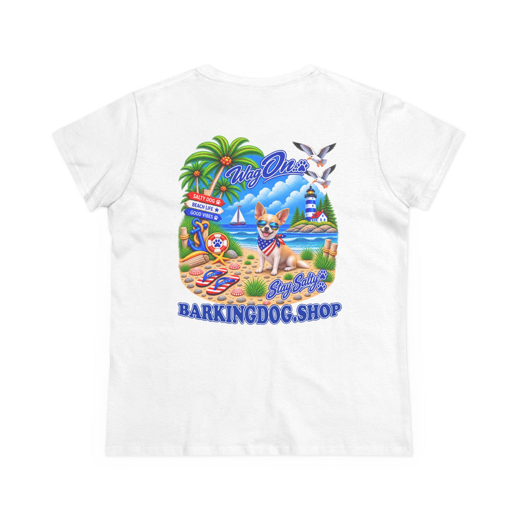 Chihuahua Stay Salty T Shirt Beach Collection Salty Pup Beach Life Graphic Tee Wag On BarkingDog Shop