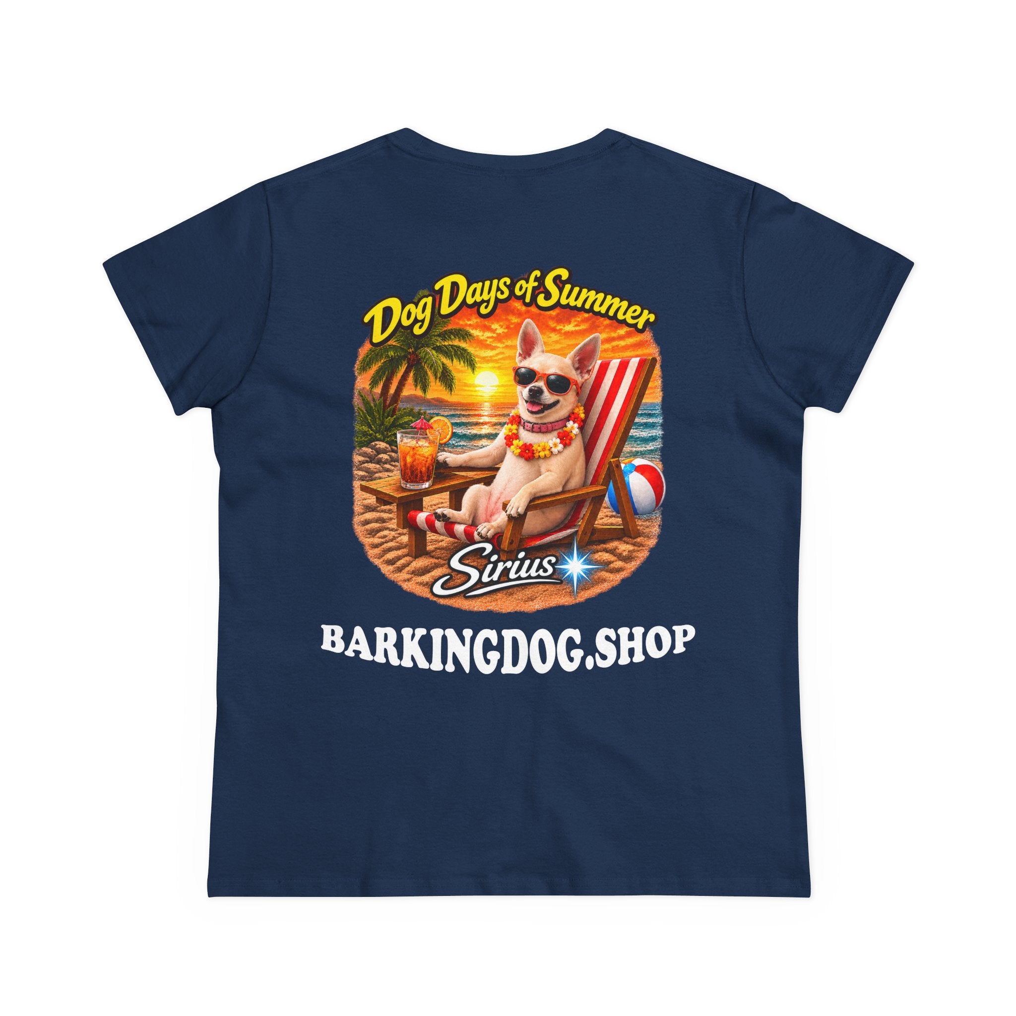 Chihuahua Beach Chair T Shirt Dog Days Of Summer Beach Dog Lover Graphic Tee Wag On BarkingDog Shop