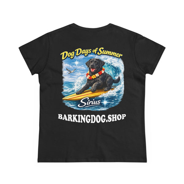 Black Labrador Dog Surfboard T-Shirt Wag On™ Dog Days of Summer