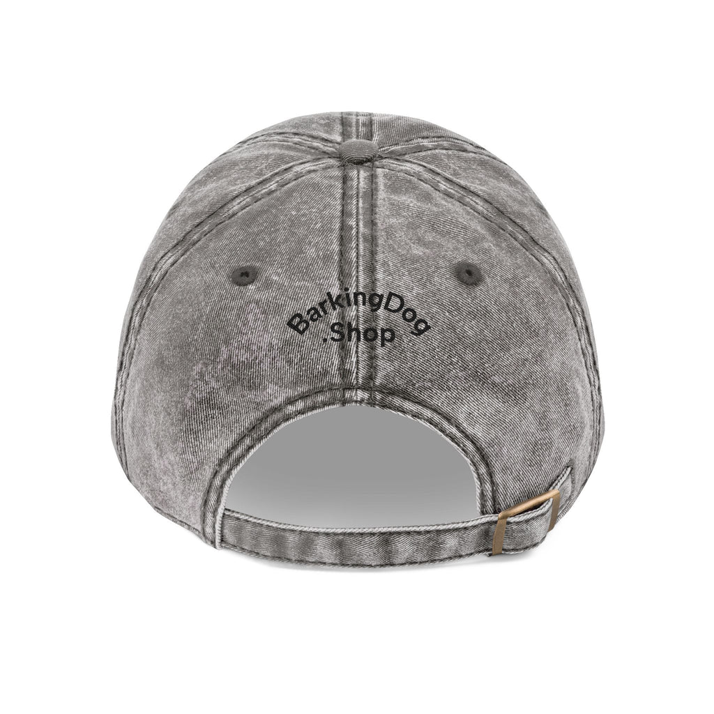 Embroidered Vintage Dog Cap - 'Wag On' Washed Baseball Hat