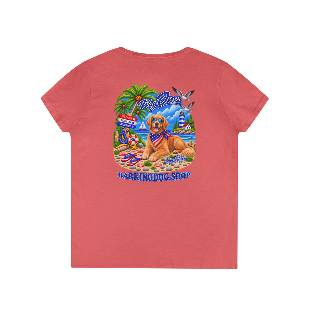 Golden Retriever Stay Salty T Shirt Beach Collection Salty Pup Beach Life Graphic Tee Wag On BarkingDog Shop