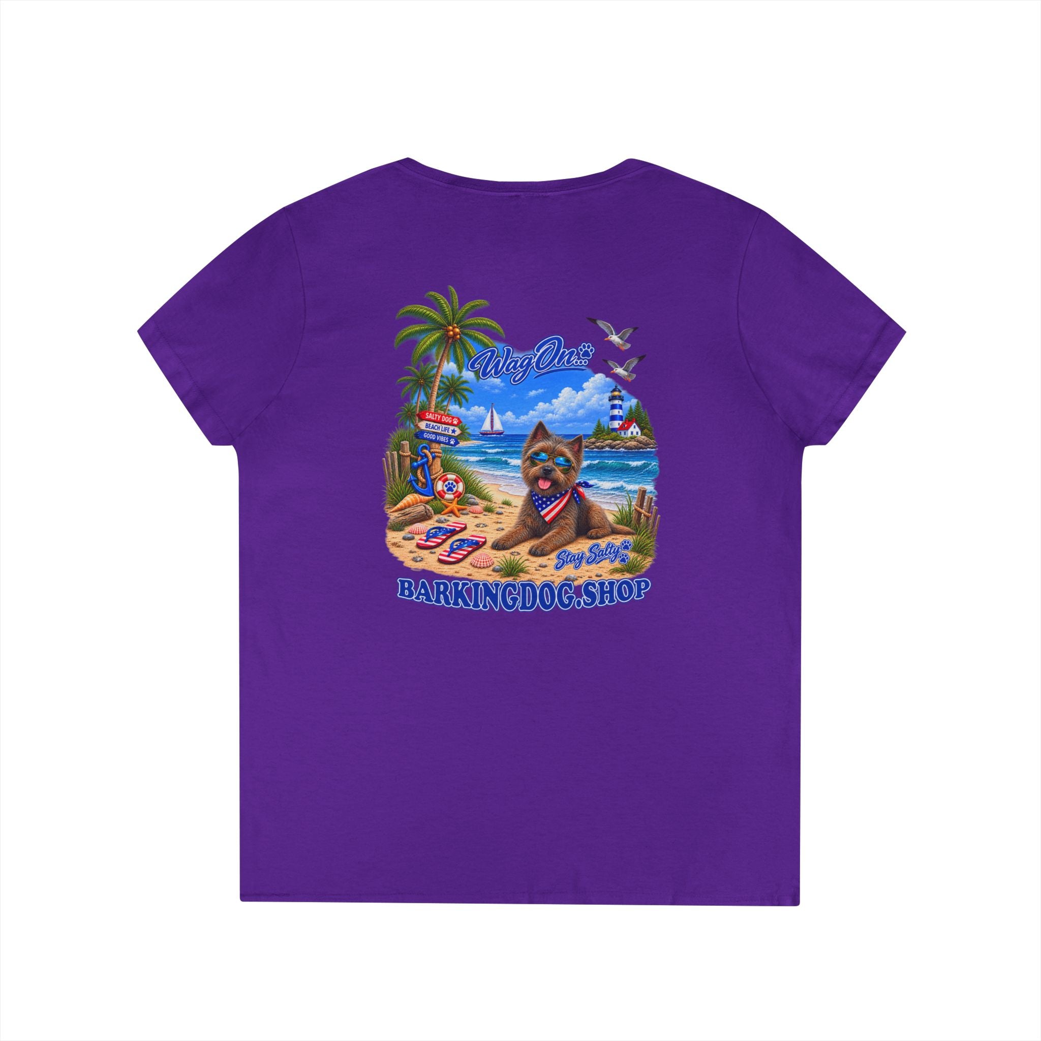 Cairn Terrier Stay Salty T Shirt Beach Collection Salty Pup Beach Life Graphic Tee Wag On BarkingDog Shop