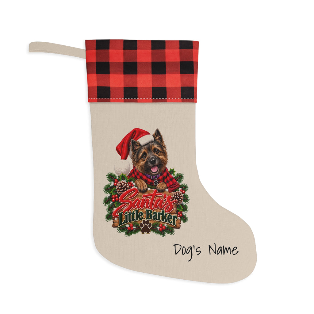 Cairn Terrier Santa’s Little Barker Christmas Stocking BarkingDog Shop
