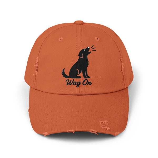 Wag On Dog Distressed Cap DTF