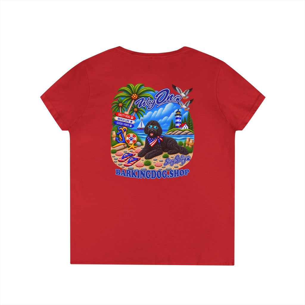 Black Bernedoodle  Stay Salty T Shirt Beach Collection Salty Pup Beach Life Graphic Tee Wag On BarkingDog Shop