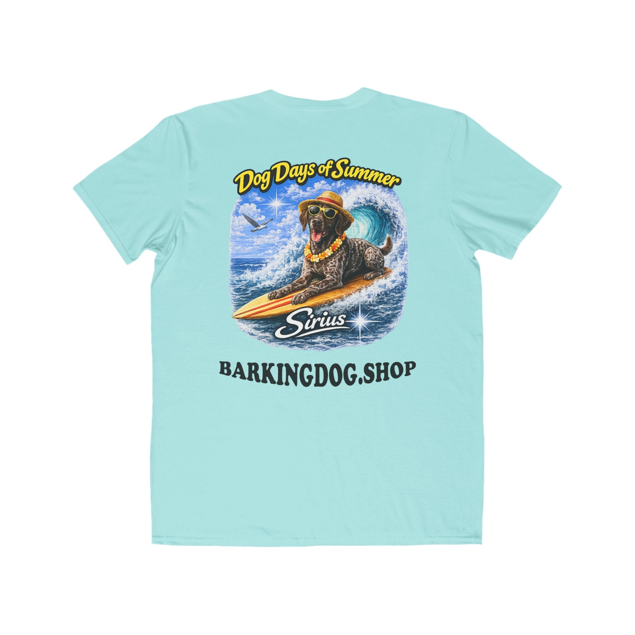 German Shorthair Pointer Dog Surfboard T-Shirt Wag On™ Dog Days of Summer