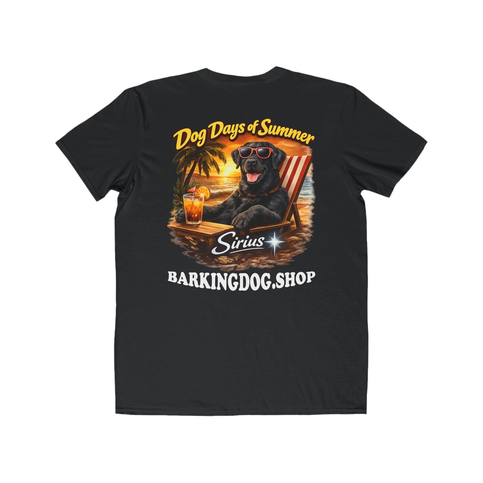 Black Labrador Beach Chair T-Shirt Wag On™ Dog Days of Summer