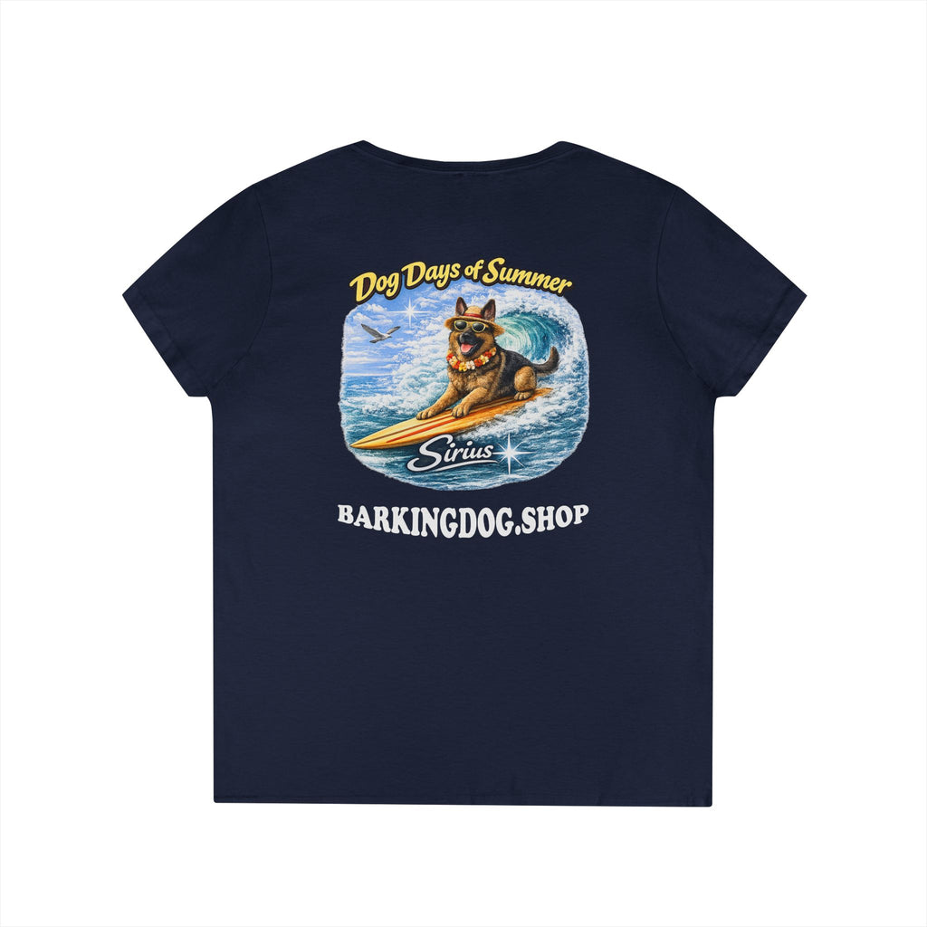 German Shepherd Dog Surfboard T-Shirt Wag On™ Dog Days of Summer