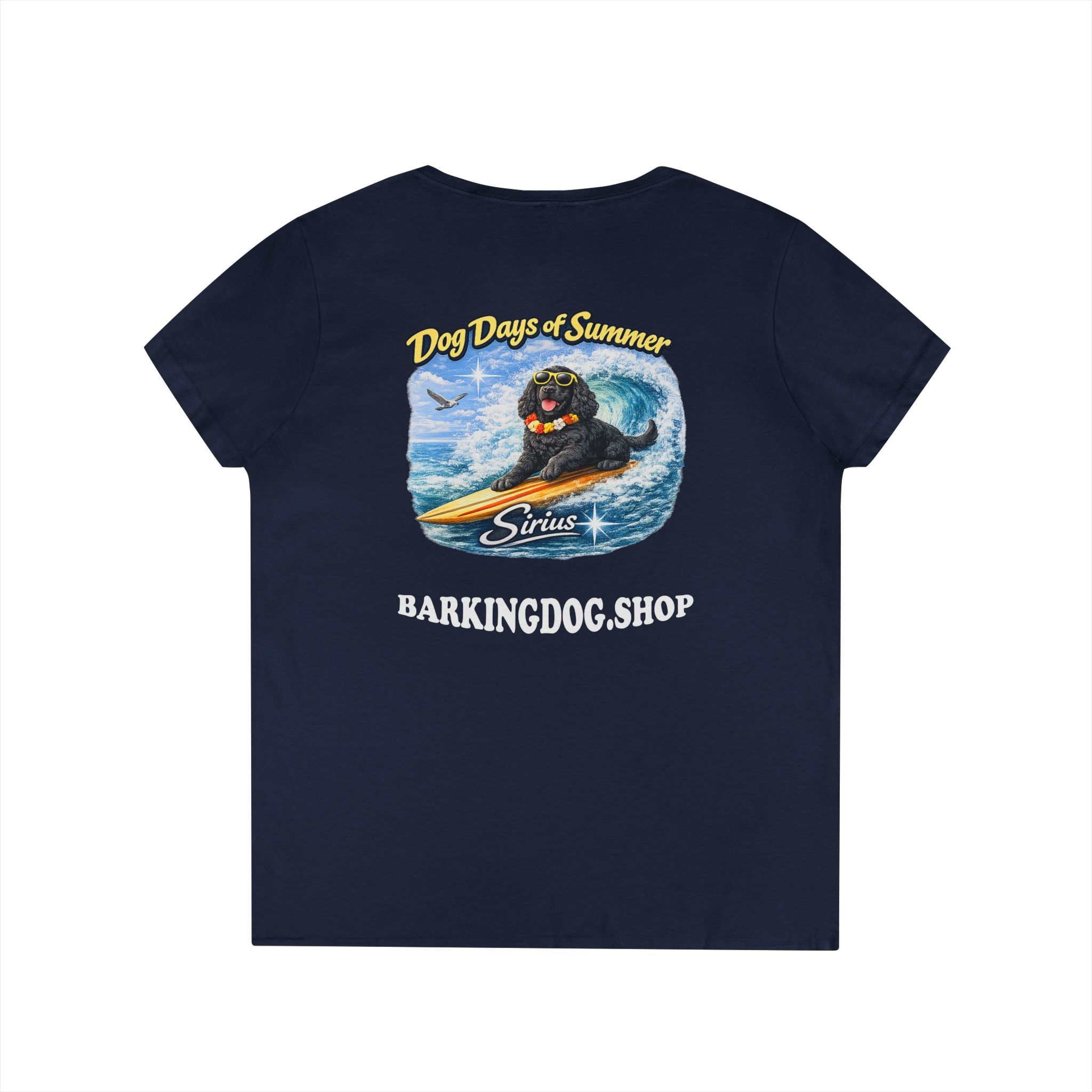 Cocker Spaniel Dog Surfboard T-Shirt Wag On™ Dog Days of Summer