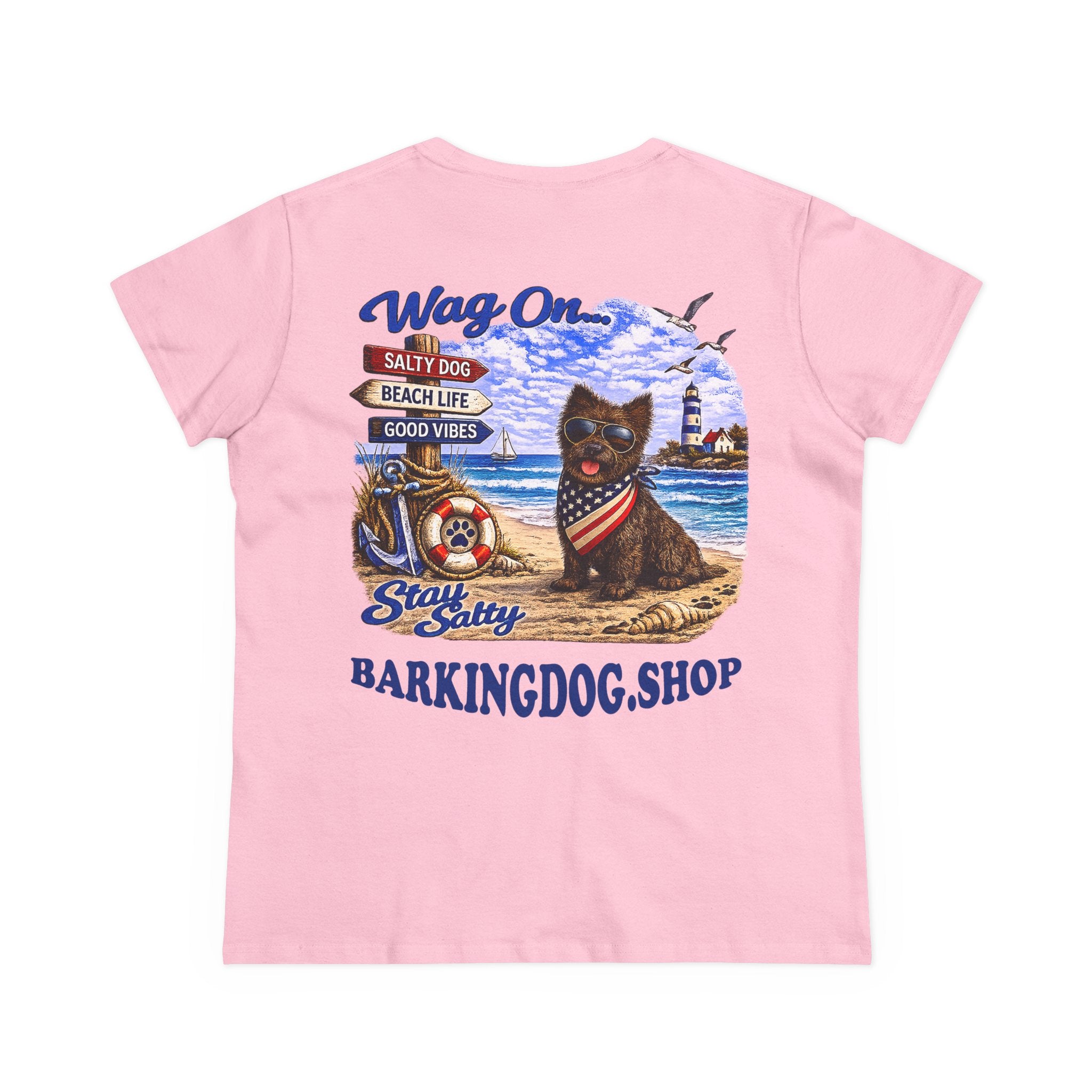 Cairn Terrier Dog Beach T Shirt Wag On™ Stay Salty