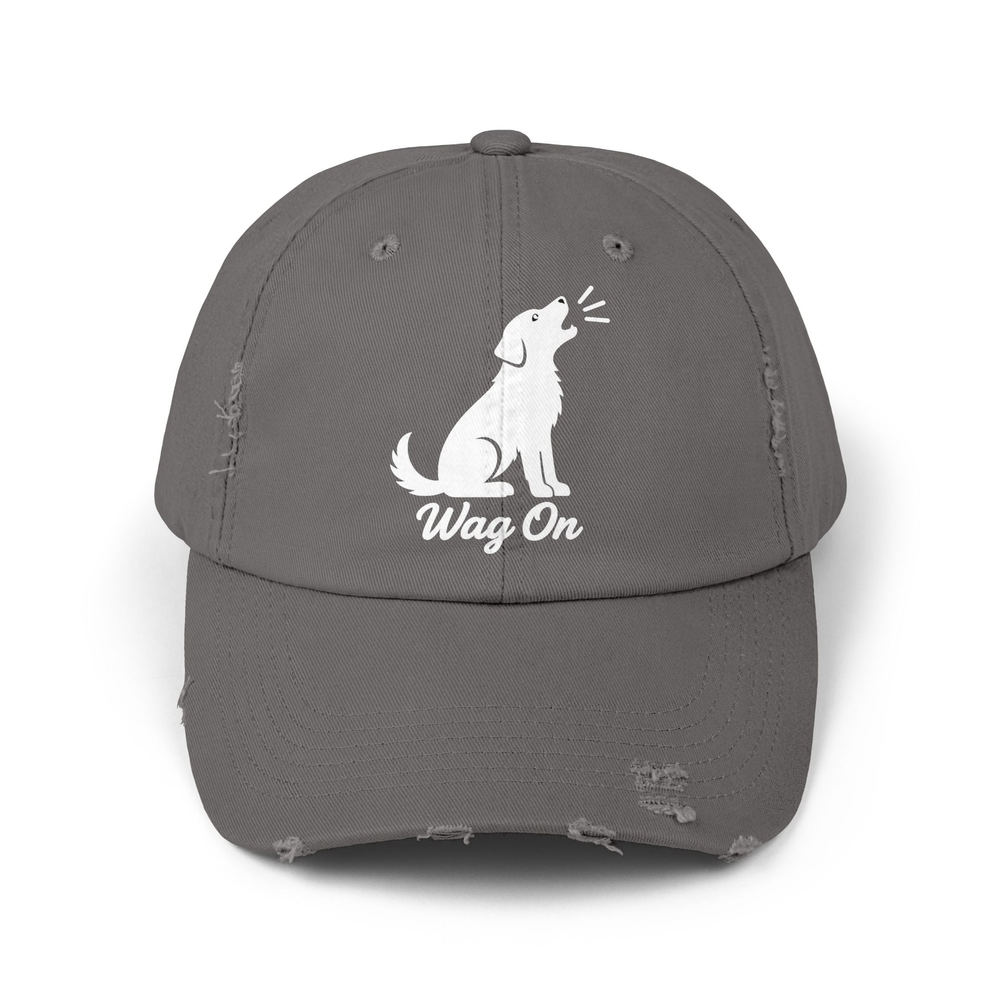 Wag On Dog Distressed Cap DTF