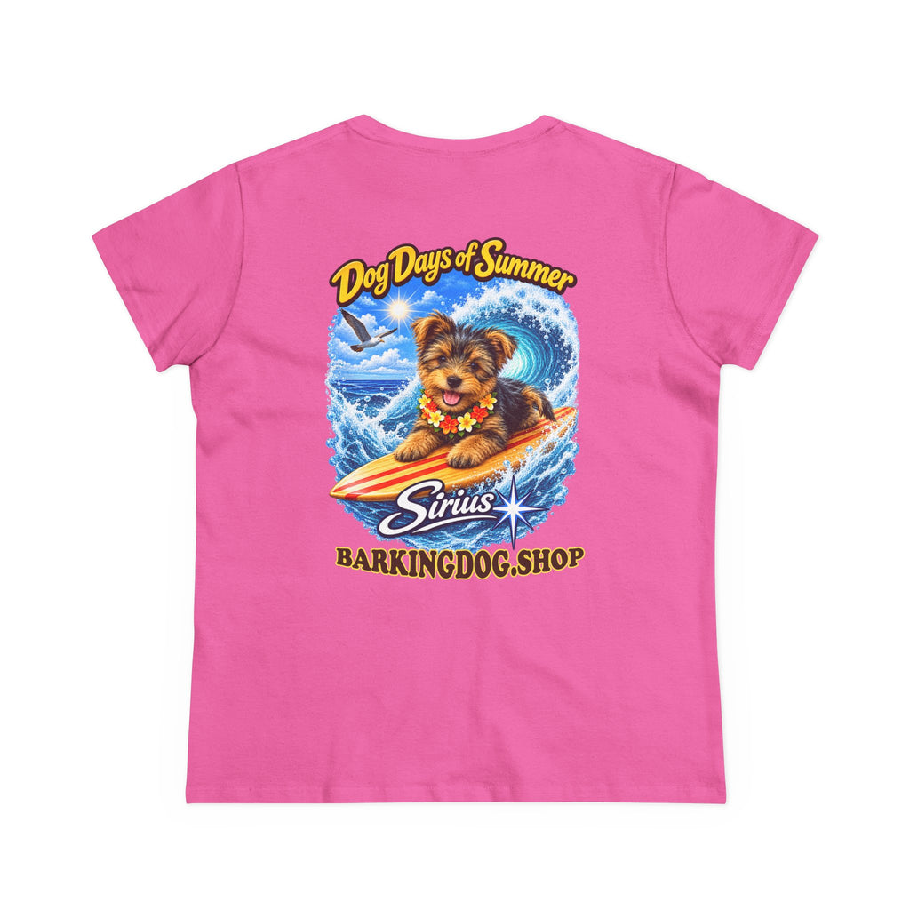 Yorkshire Terrier Surfboard T Shirt Dog Days Of Summer Beach Dog Lover Graphic Tee Wag On BarkingDog Shop
