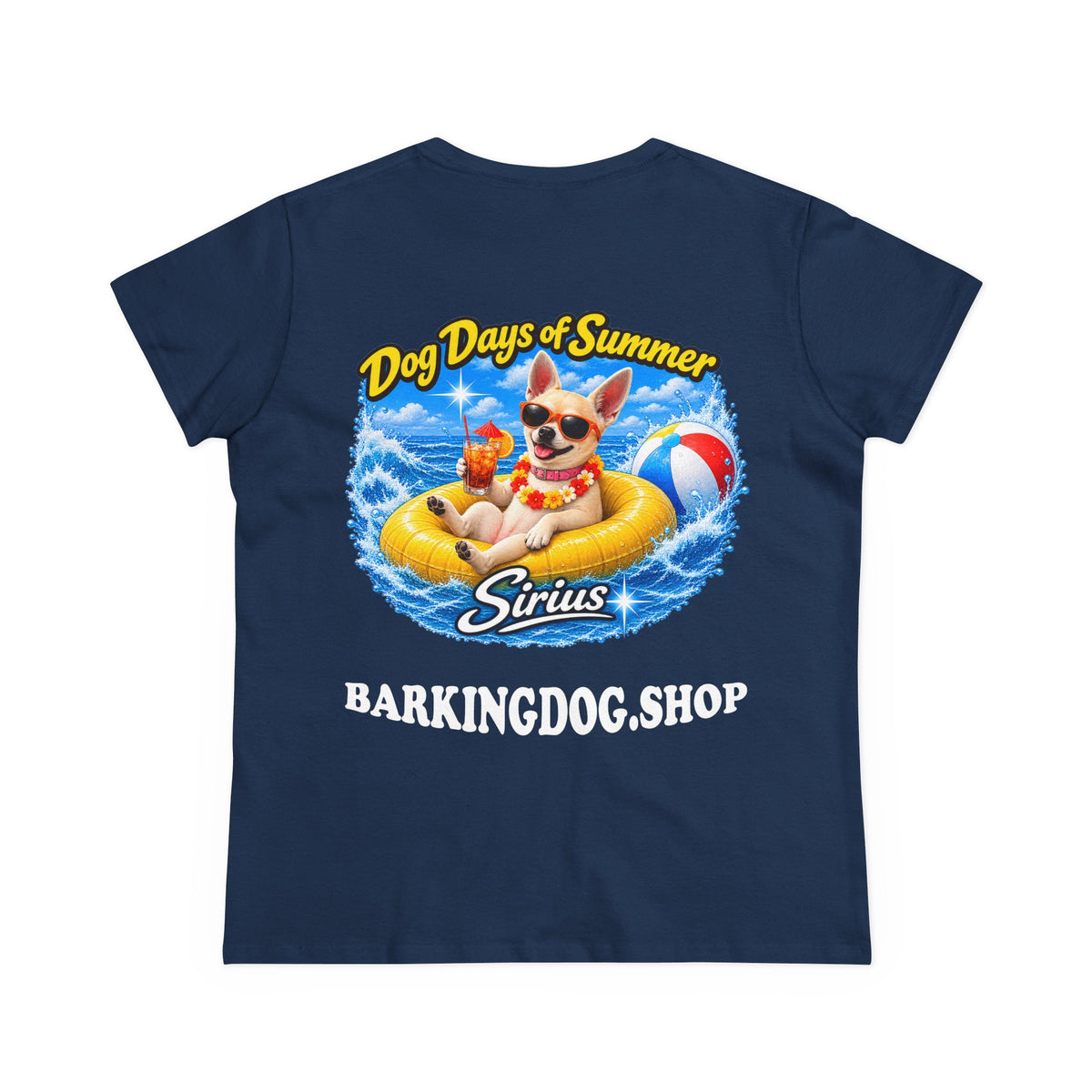 Chihuahua Inner Tube T Shirt Dog Days Of Summer Beach Dog Lover Graphic Tee Wag On BarkingDog Shop