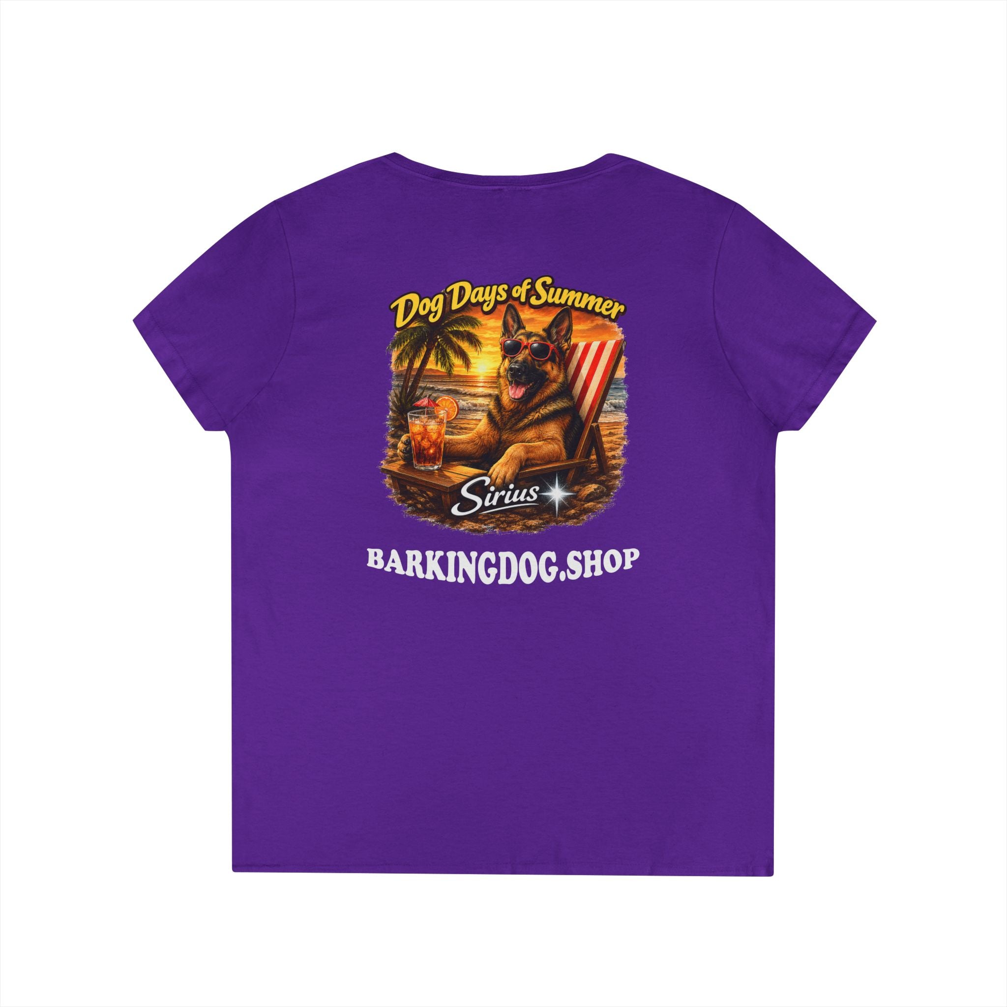 German Shepherd Dog Beach Chair T-Shirt Wag On™ Dog Days of Summer