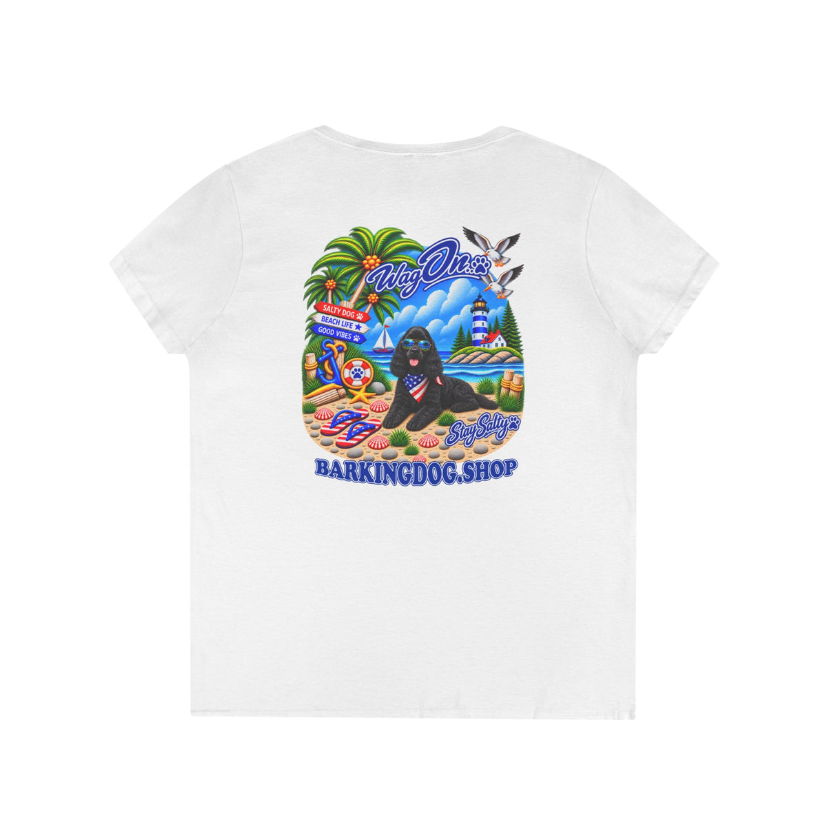 Cocker Spaniel Stay Salty T Shirt Beach Collection Salty Pup Beach Life Graphic Tee Wag On BarkingDog Shop