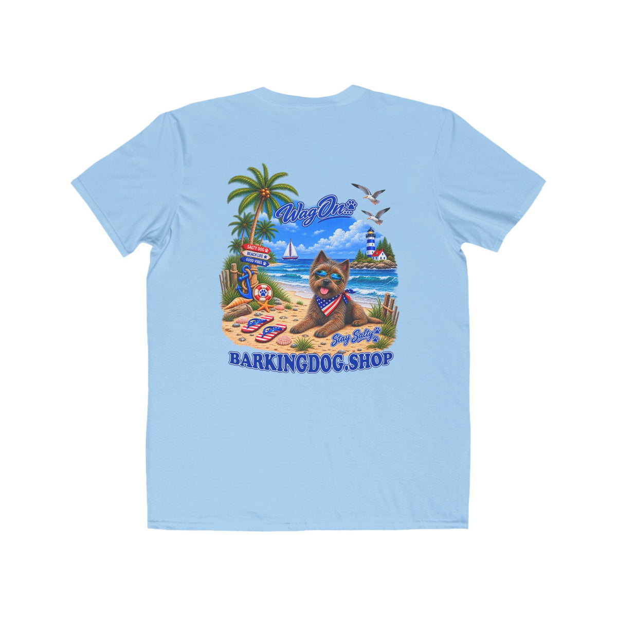 Cairn Terrier Stay Salty T Shirt Beach Collection Salty Pup Beach Life Graphic Tee Wag On BarkingDog Shop