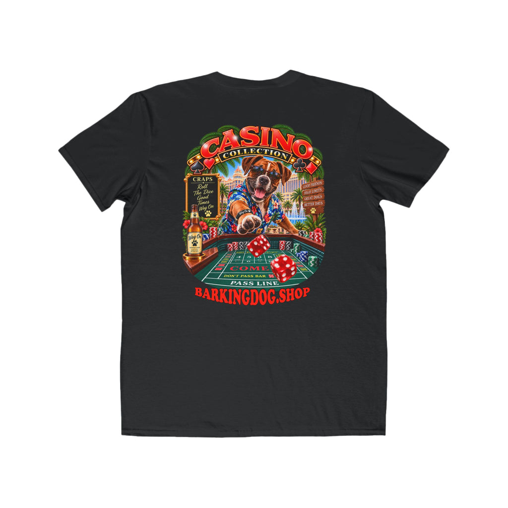 Boxer Craps T Shirt Casino Collection Funny Slot Machine Dog Graphic Tee Wag On BarkingDog Shop
