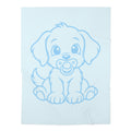 Blue Puppy Pacifier Baby Swaddle Blanket Babies and Puppies Collection Newborn Wrap Baby Gift BarkingDog Shop