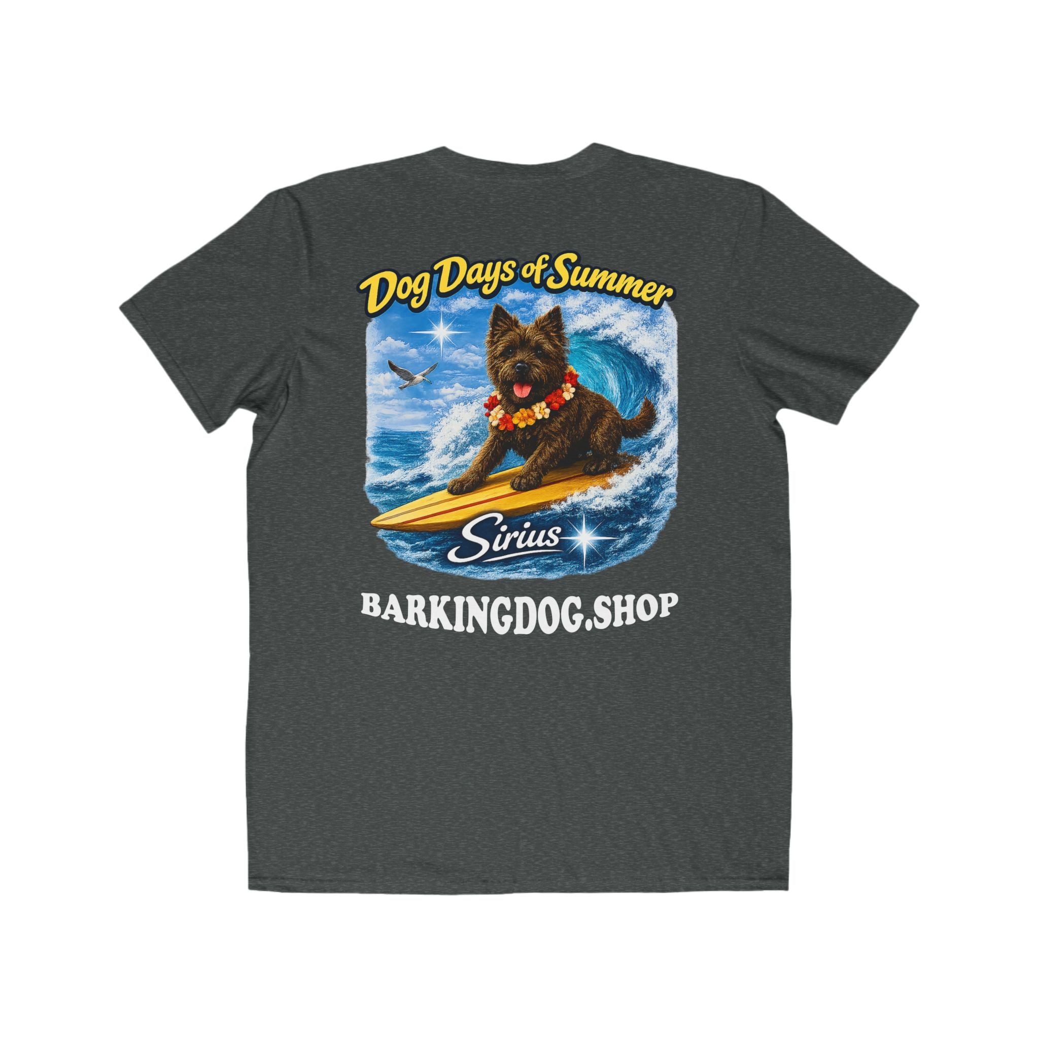 Cairn Terrier Surfboard T-Shirt Wag On™ Dog Days of Summer