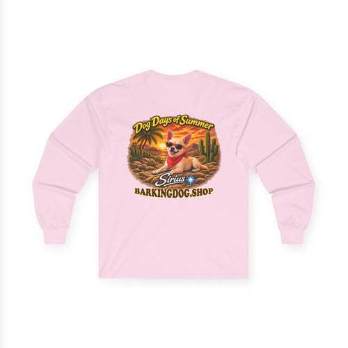 Chihuahua Dog Days of Summer Cactus Long Sleeve T Shirt Beach Collection Summer Dog Graphic Tee Wag On BarkingDog Shop