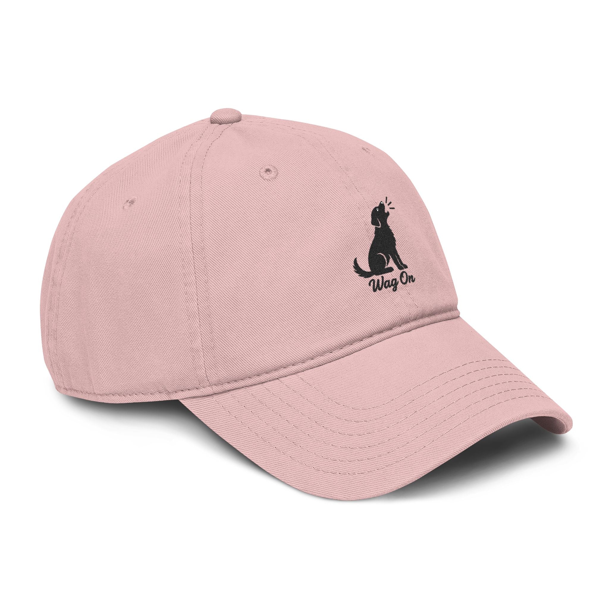 Wag On Embroidered Dog Baseball Cap — Casual Pet Lover Hat