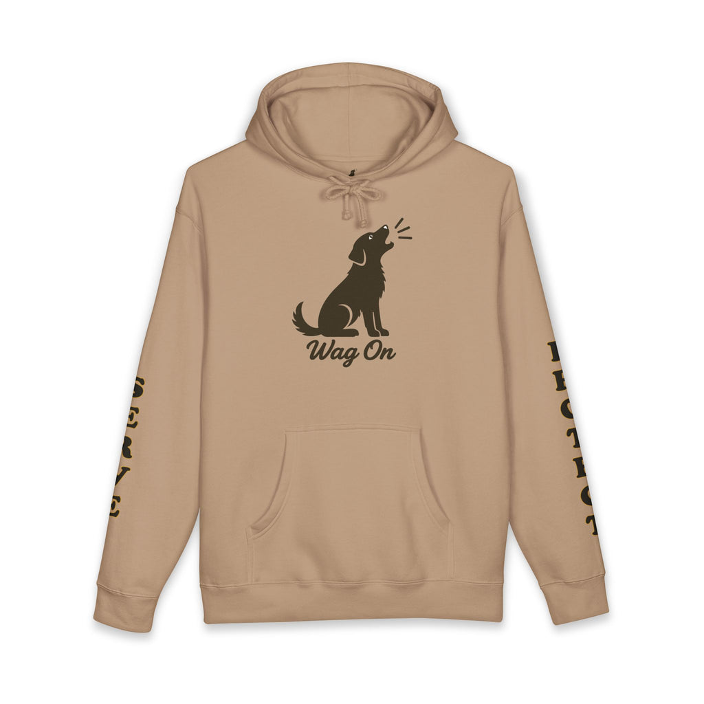C-130 Hercules Tactical Transport Heavy Lift Airplane Hoodie — Barking Dog 'Wag On' Military Air Force Tribute