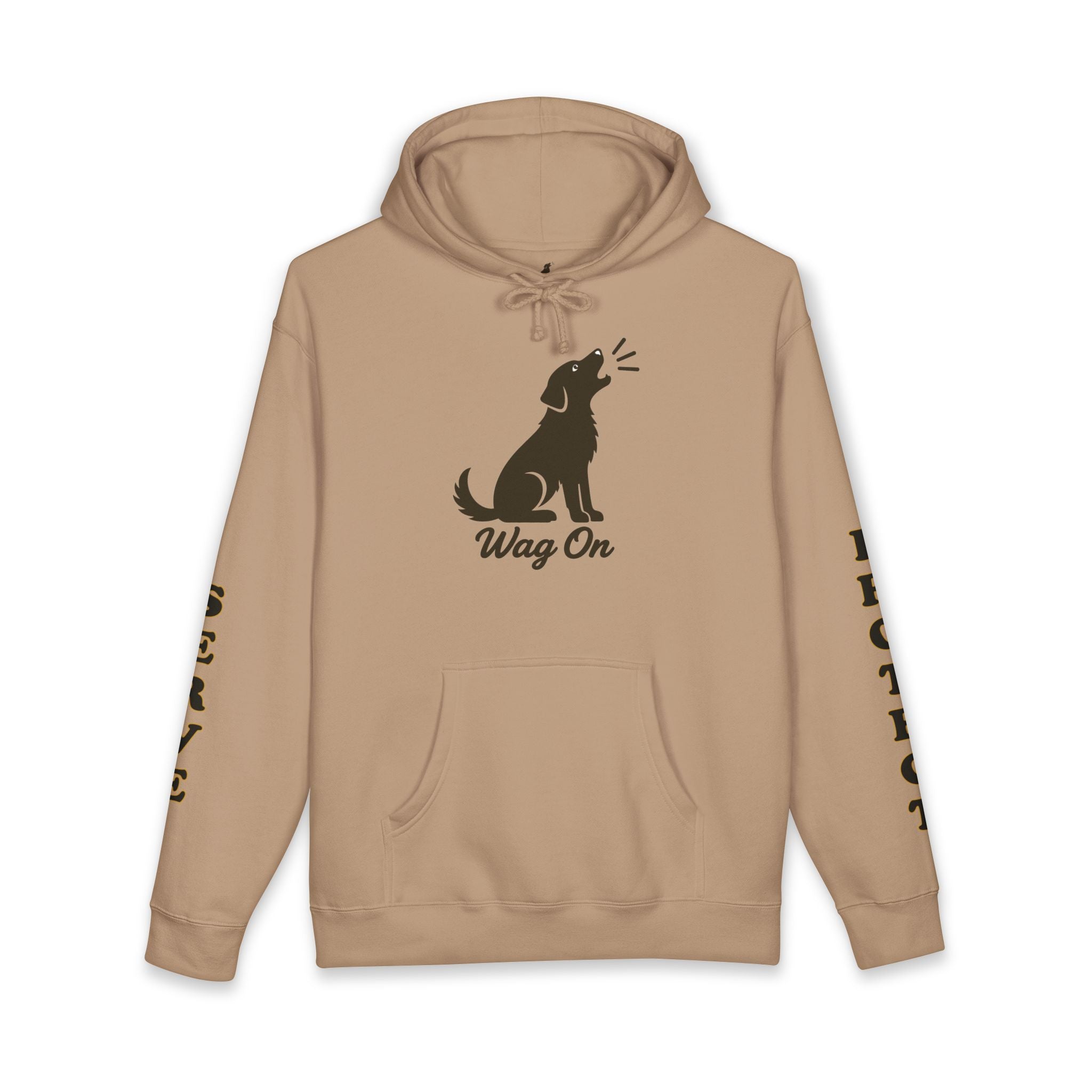 C-130 Hercules Tactical Transport Heavy Lift Airplane Hoodie — Barking Dog 'Wag On' Military Air Force Tribute