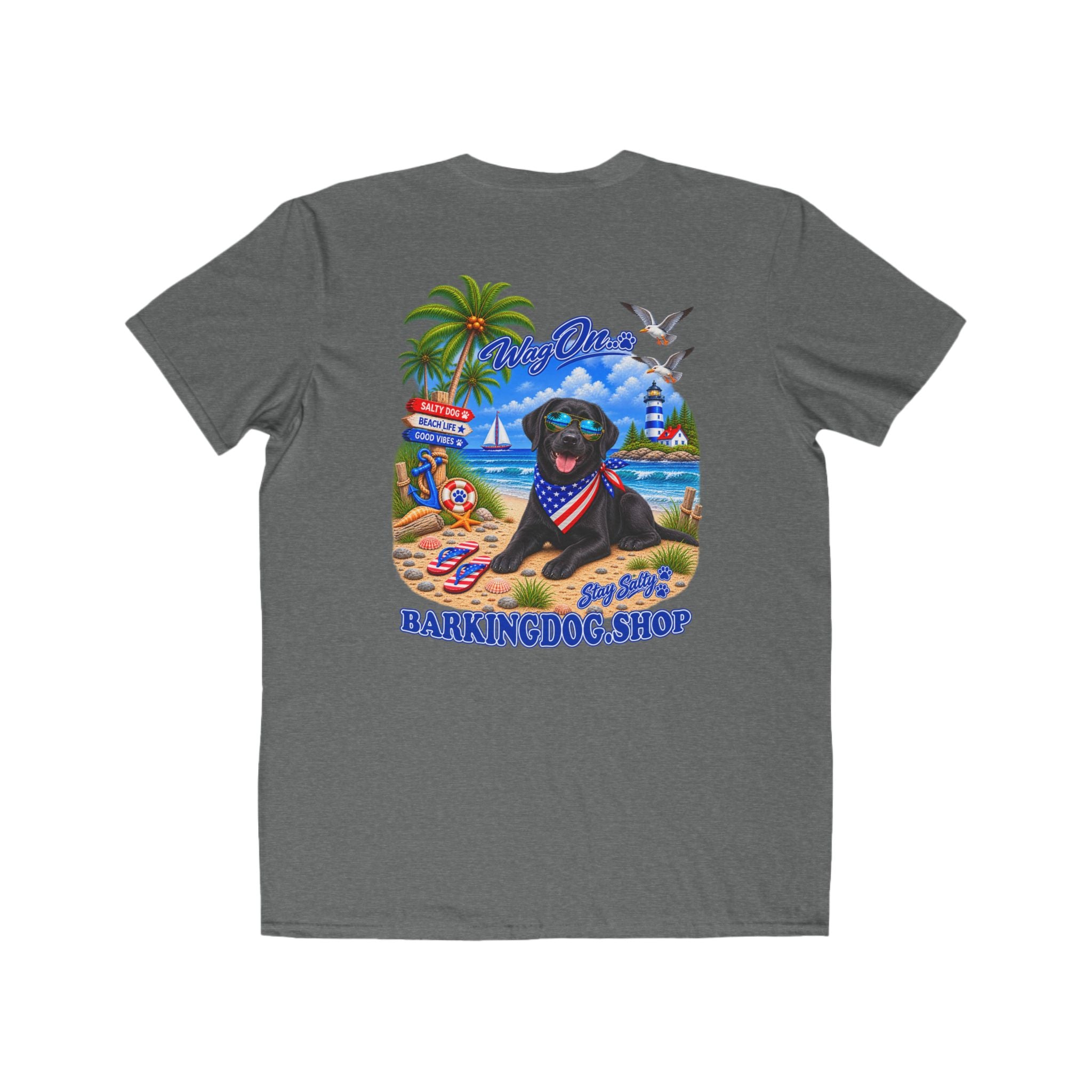 Black Labrador Stay Salty T Shirt Beach Collection Salty Pup Beach Life Graphic Tee Wag On BarkingDog Shop