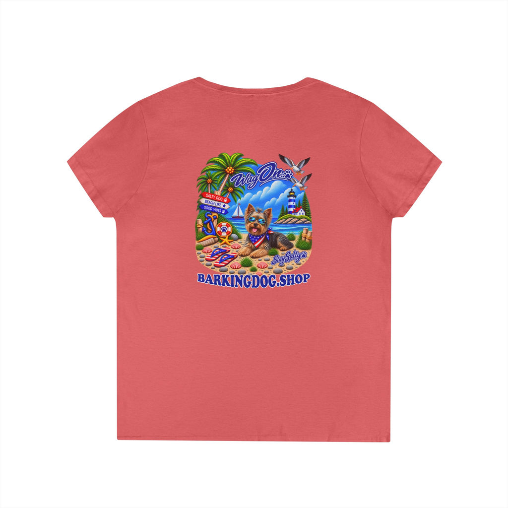 Yorkshire Terrier Stay Salty T Shirt Beach Collection Salty Pup Beach Life Graphic Tee Wag On BarkingDog Shop