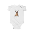 Belgian Malinois Puppy Infant Bodysuit Babies and Puppies Collection Wag On Baby Onesie BarkingDog Shop