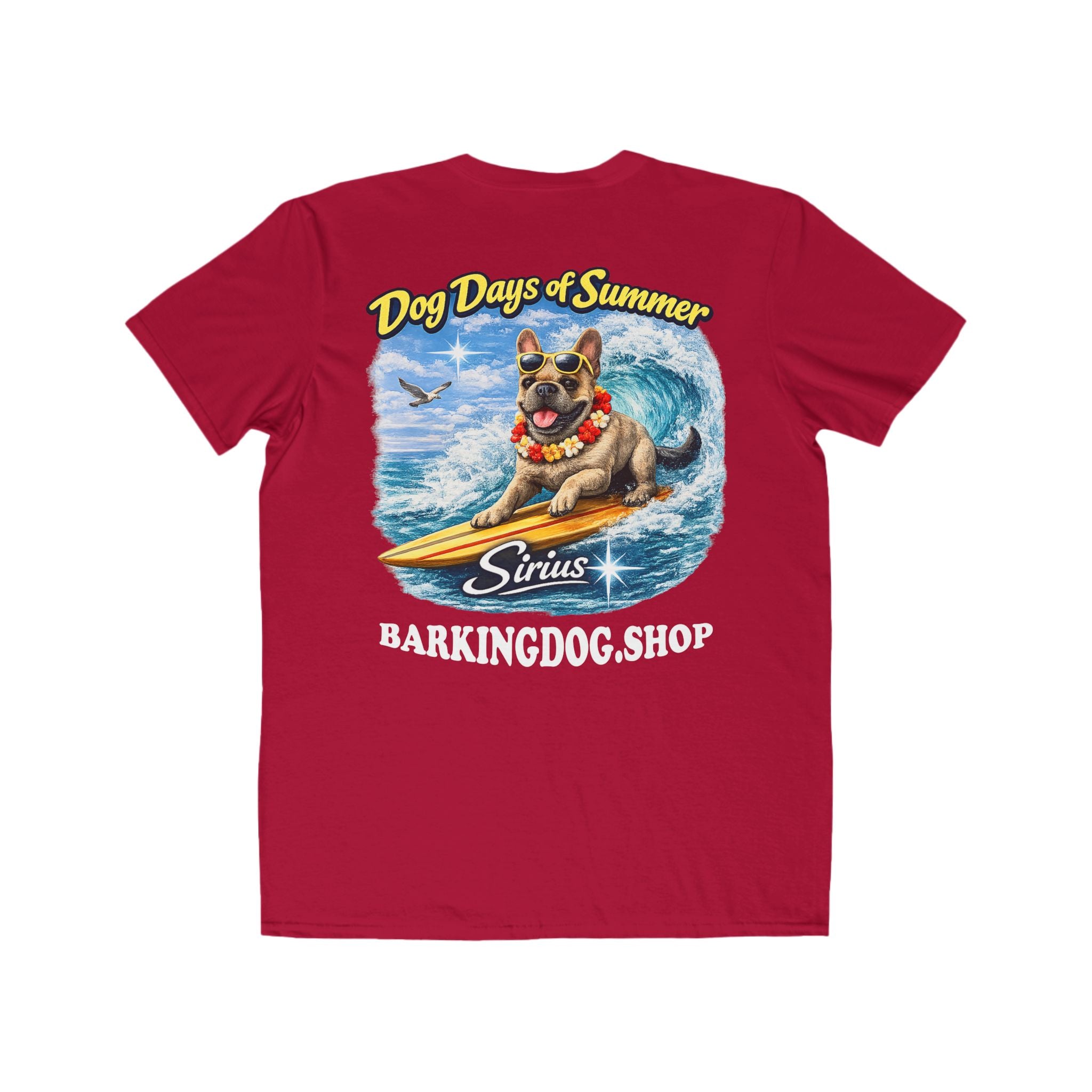 French Bulldog Surfboard T-Shirt Wag On™ Dog Days of Summer