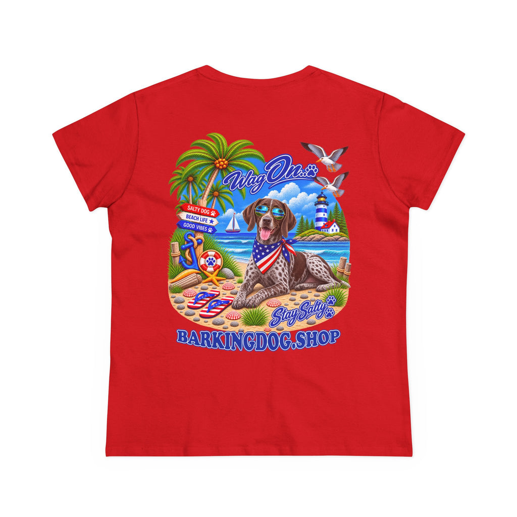 German Shorthair Pointer Stay Salty T Shirt Beach Collection Salty Pup Beach Life Graphic Tee Wag On BarkingDog Shop