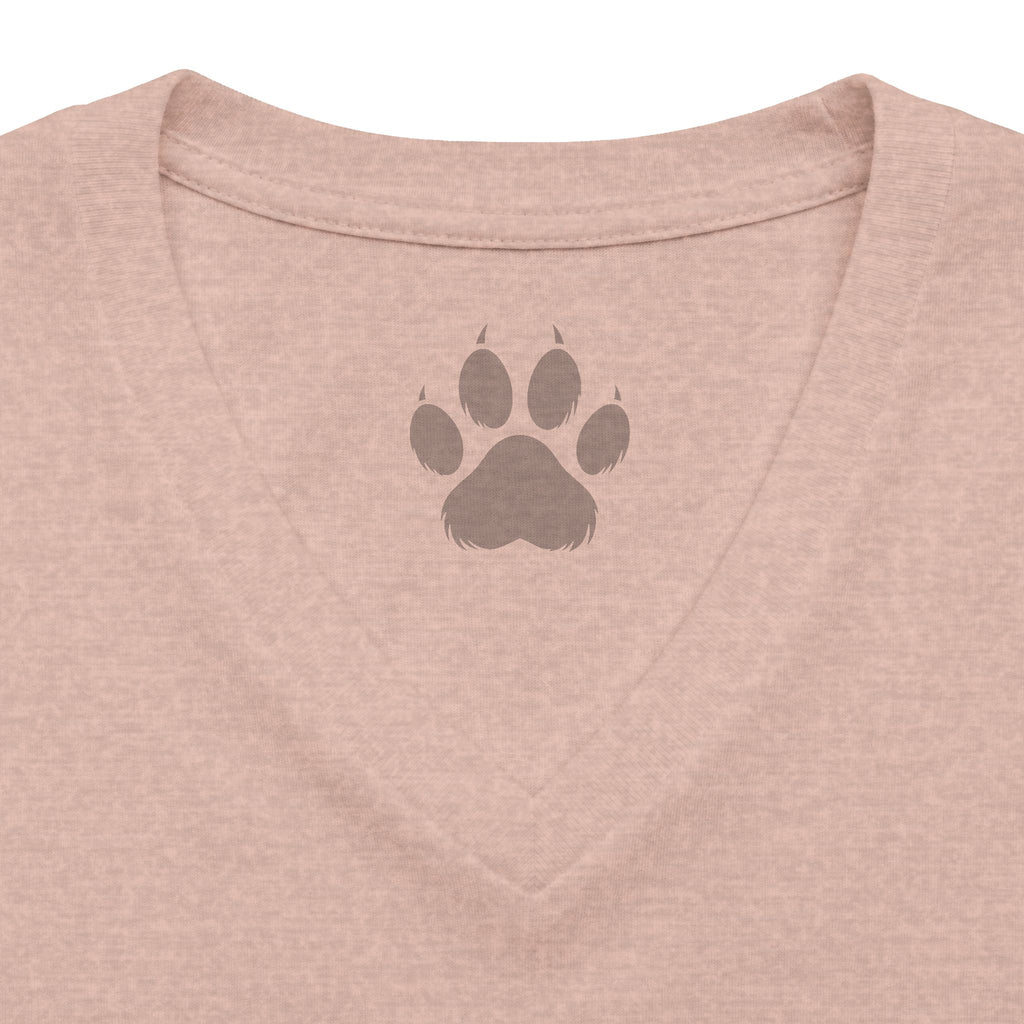 Golden Retriever Roulette Womens V Neck T Shirt Casino Collection Funny Casino Dog Graphic Tee Wag On BarkingDog Shop