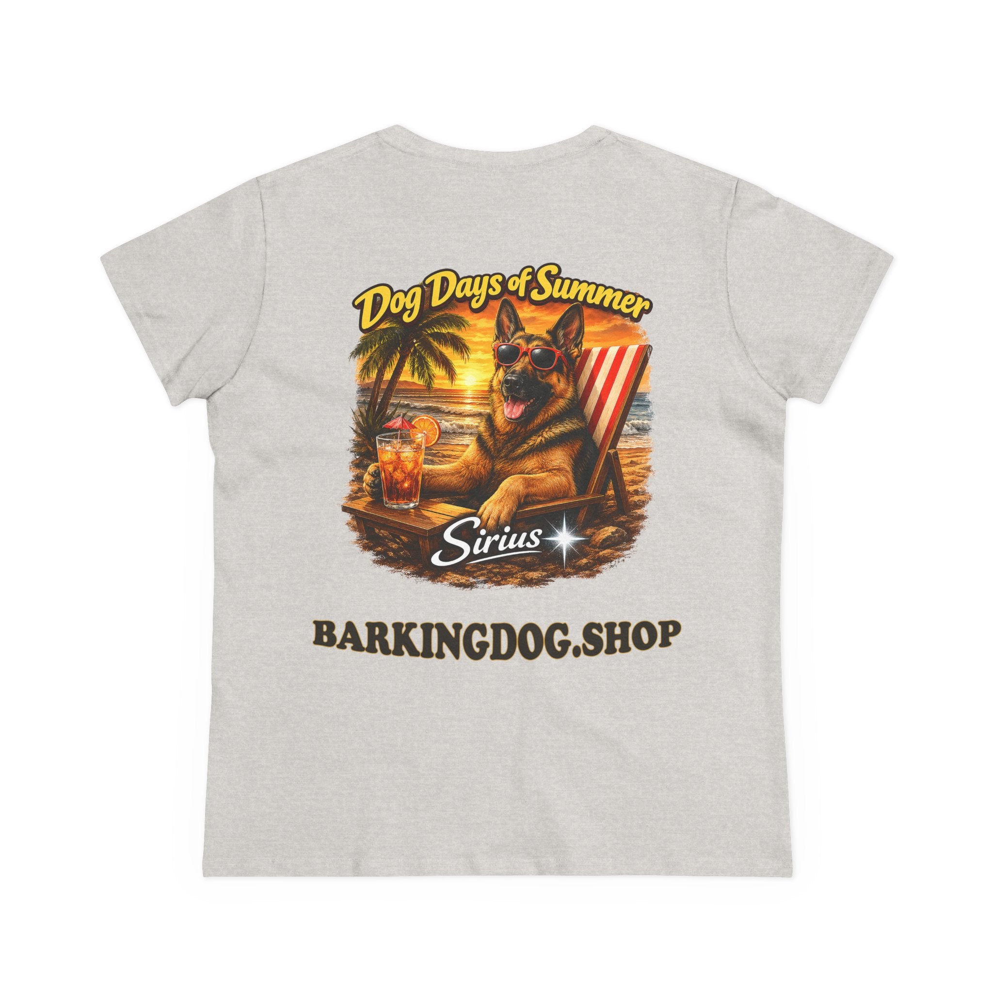 German Shepherd Dog Beach Chair T-Shirt Wag On™ Dog Days of Summer