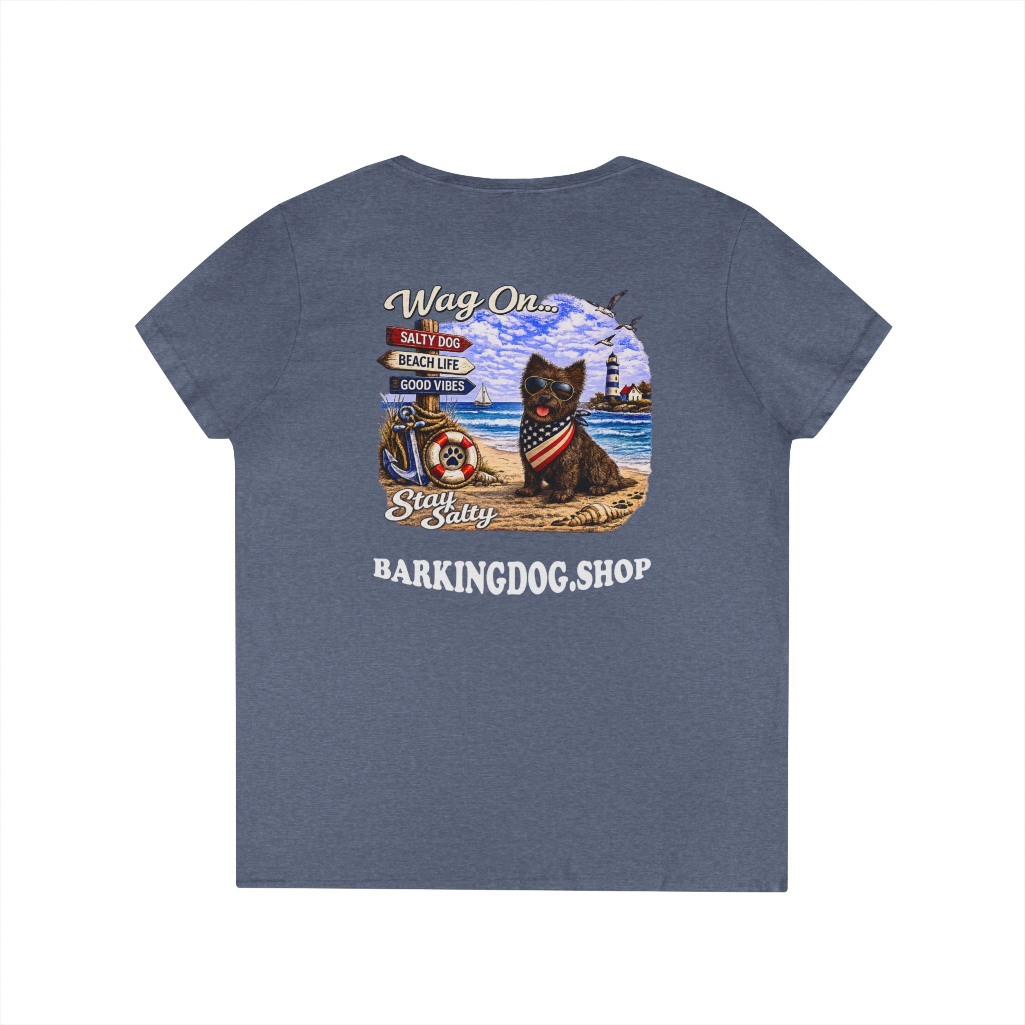 Cairn Terrier Dog Beach T Shirt Wag On™ Stay Salty