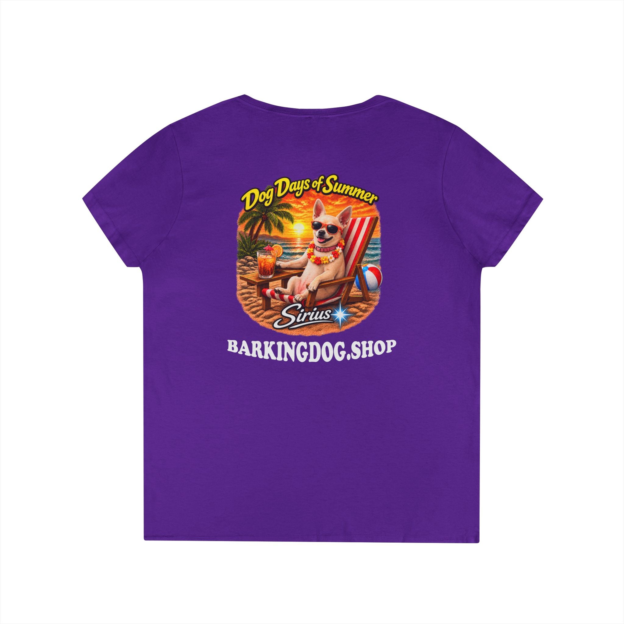Chihuahua Beach Chair T Shirt Dog Days Of Summer Beach Dog Lover Graphic Tee Wag On BarkingDog Shop