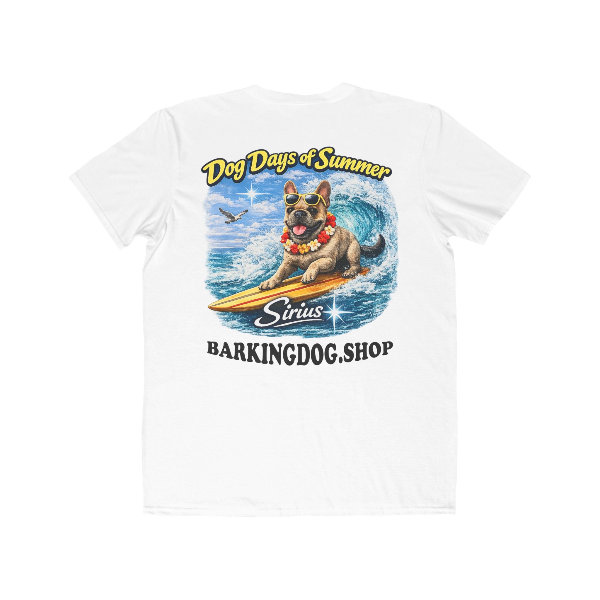 French Bulldog Surfboard T-Shirt Wag On™ Dog Days of Summer