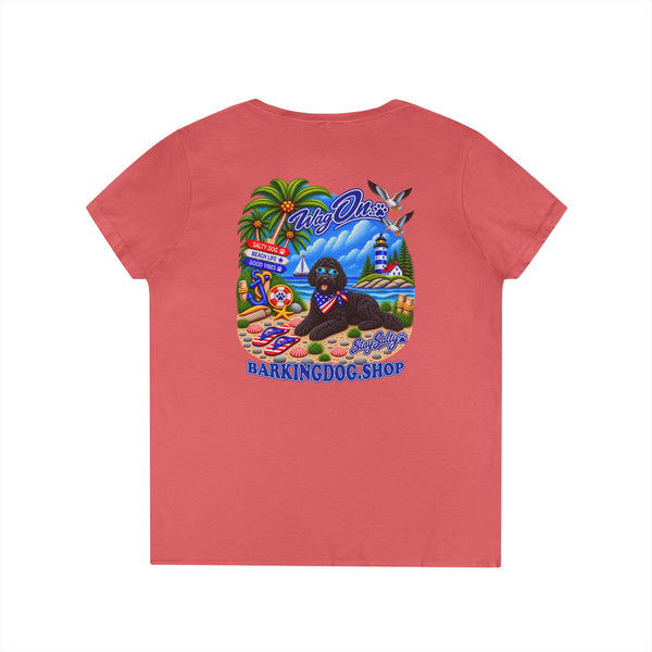 Black Bernedoodle Stay Salty T Shirt Beach Collection Salty Pup Beach Life Graphic Tee Wag On BarkingDog Shop